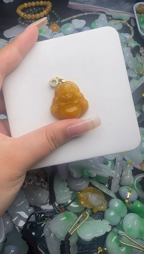 翡翠未镶嵌颈饰天然缅甸翡翠吊坠