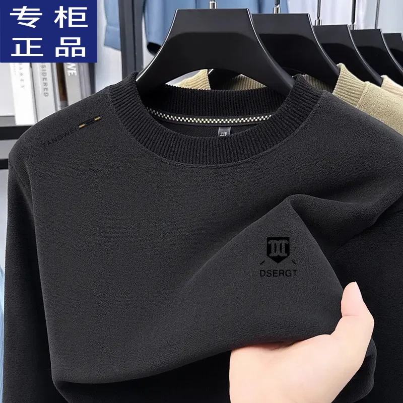 【双面奥粒绒】加厚保暖圆领套头山东即墨卫衣男款爆款2025轻奢男装