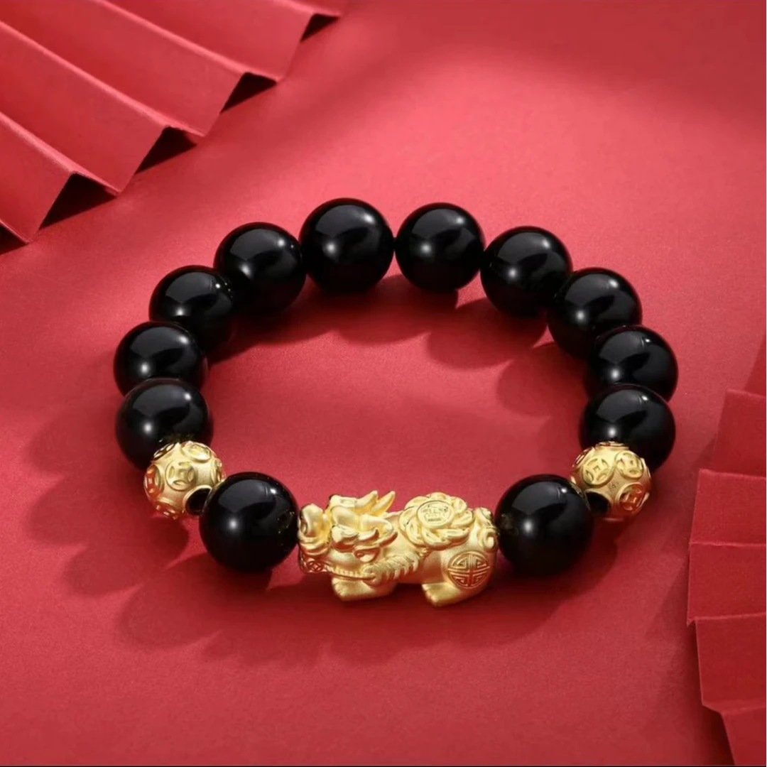 合金手链 合金材质【男士手链】轻奢时尚情侣黑色经典简约百搭精美