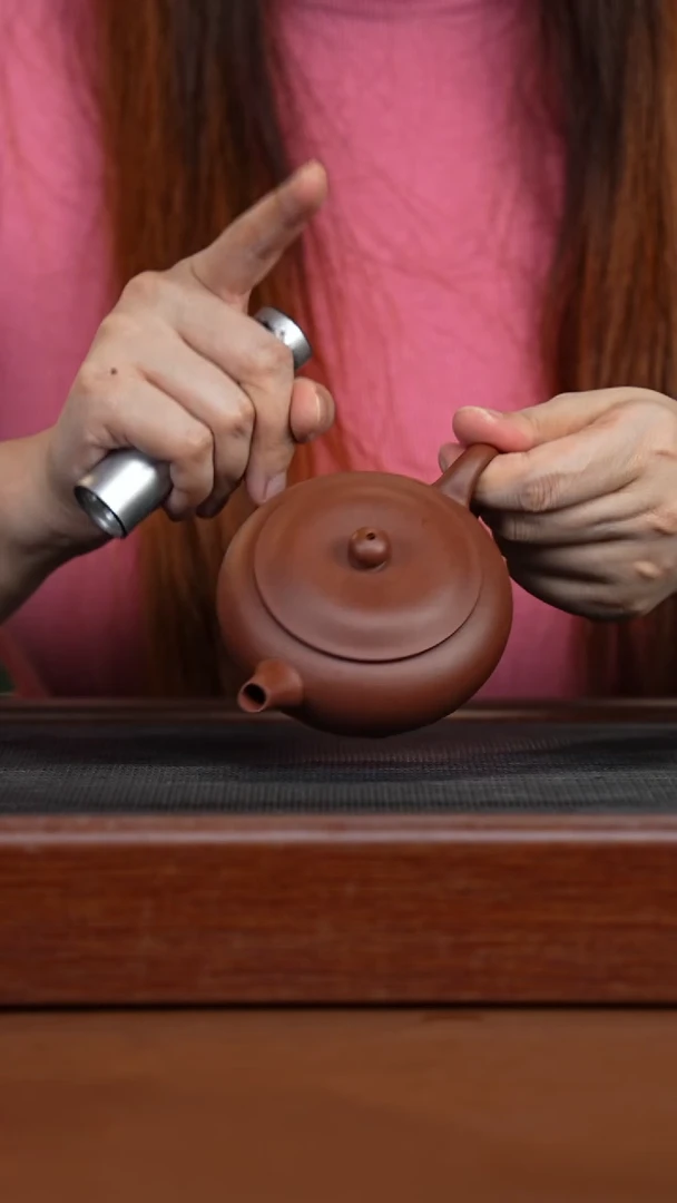茶壶紫砂红皮龙钵盂