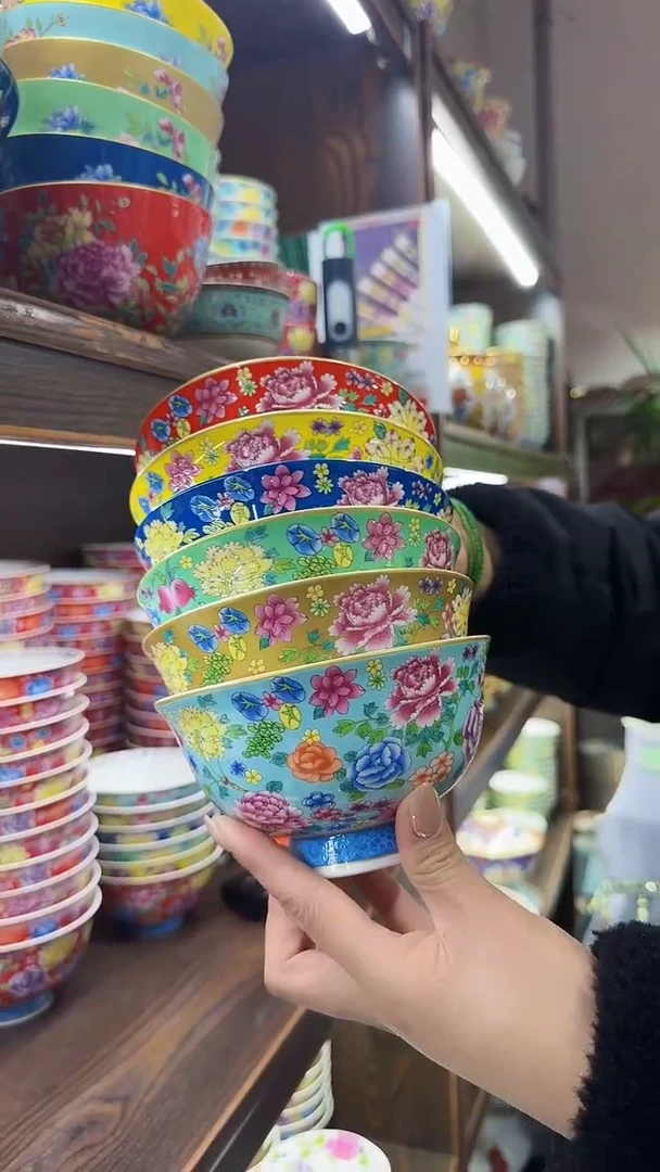 【闪购商品】瓷片6英寸饭碗5个景德镇餐具