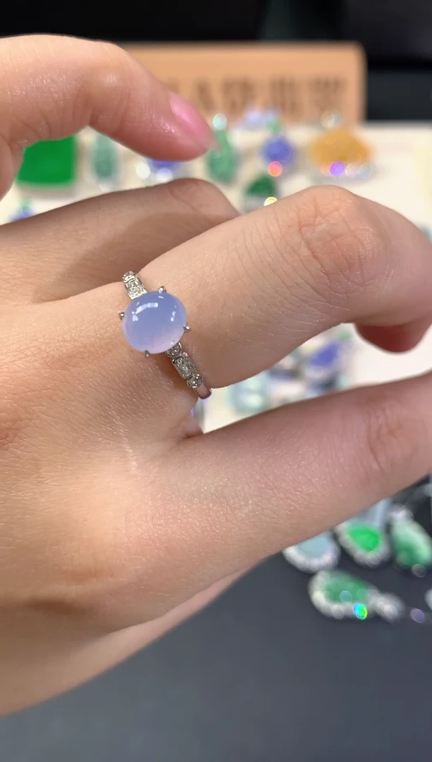 18K金镶嵌戒指翡翠A201|4980