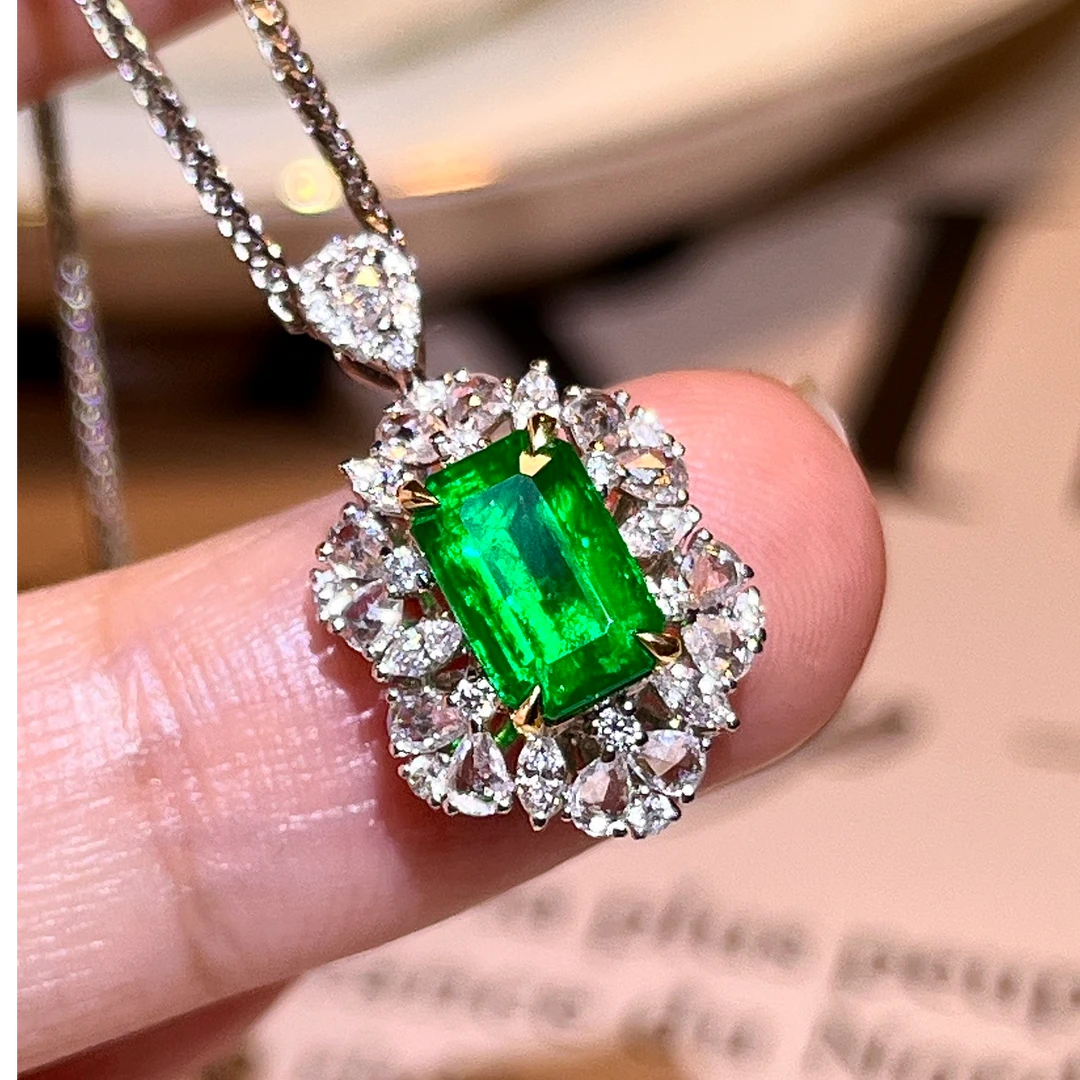 18K金赞比亚天然祖母绿戒指/吊坠（不含链）