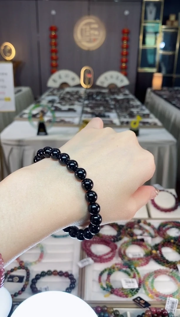 未镶嵌老矿碧玺单圈手串8mm+碧玺dan多样性发货一条