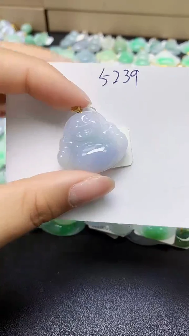 翡翠18K金镶嵌颈饰天然缅甸翡翠A货