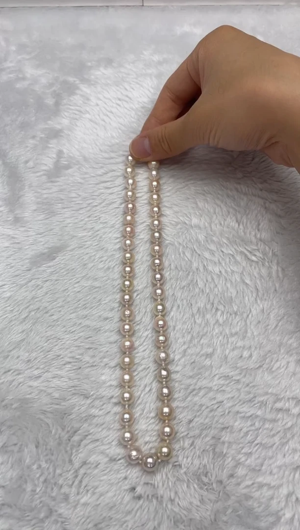 项链银S925镶嵌海水珍珠AK8.5-9mm