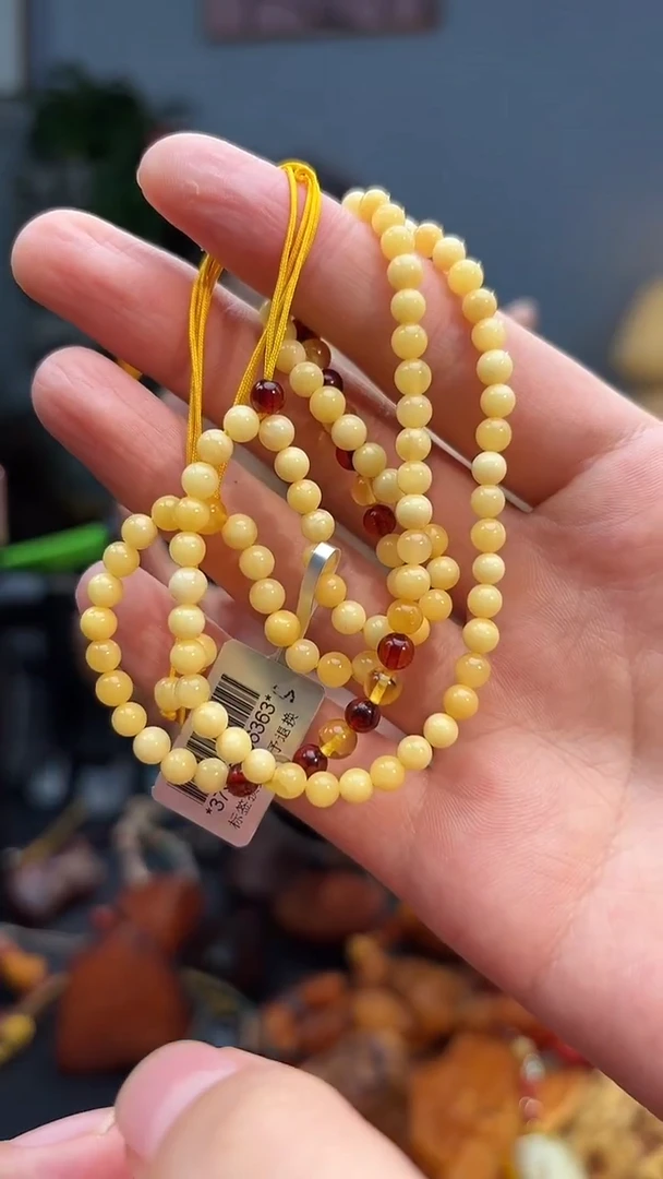 未镶嵌项链蜜蜡项链