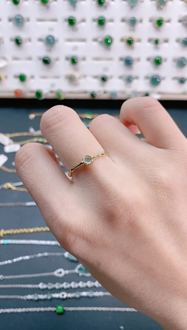 【闪购商品】翡翠戒指银S925镶嵌天然翡翠