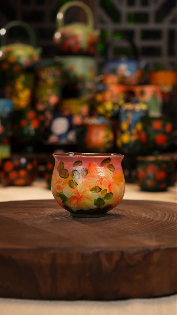 油画 釉下彩  杯子