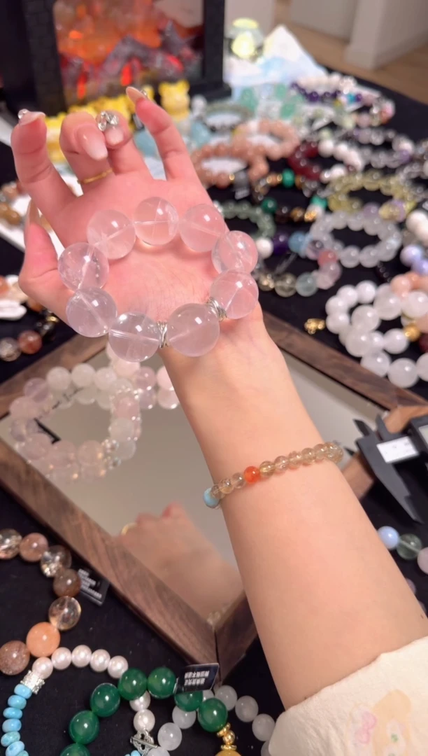 未镶嵌手串水晶粉水晶大咪福利
