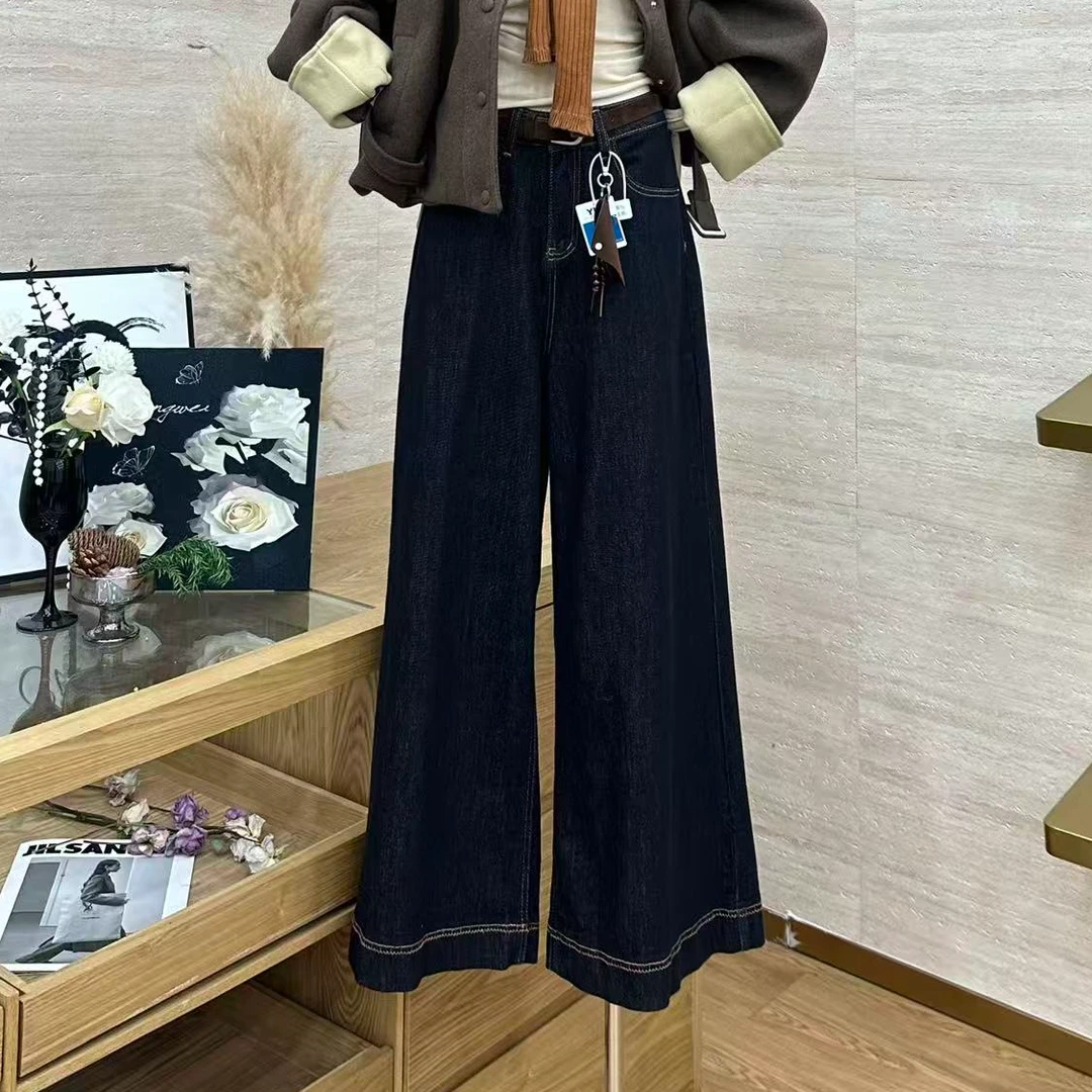 【云之繁星】韩系高腰宽松百搭牛仔裤-9273-XJ