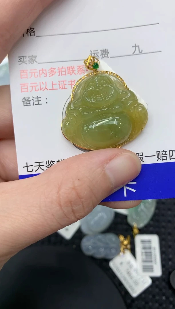 【闪购商品】翡翠颈饰18K金镶嵌11111111
