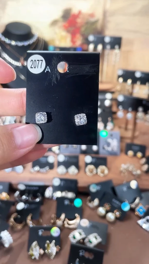 合金925银锆石豆2077