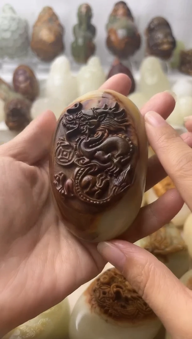 石材方解石棉纹正常不退换盘龙满皮