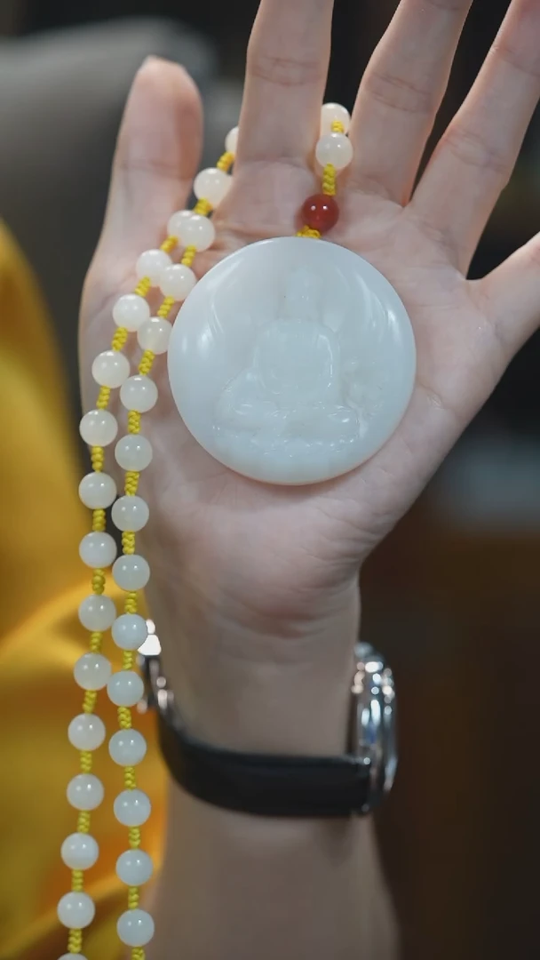 颈饰未镶嵌和田玉大日如来