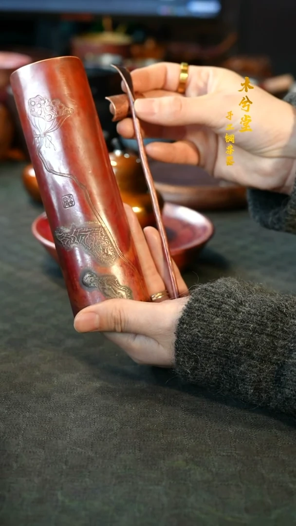 【闪购商品】融银茶则三件套铜