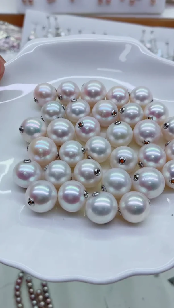 淡水珍珠银S925镶嵌吊坠(不含链)多样性发其一，非无暇