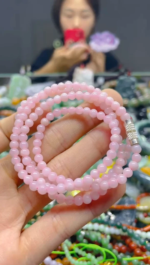 颈饰未镶嵌翡翠4MM/L/翡翠A货，一件也是批发价