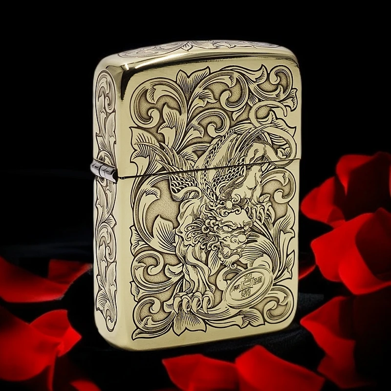 ZIPPO/之宝打火机-1941军机财色双收-唐草貔貅仙子DY9913DK【凯亚】