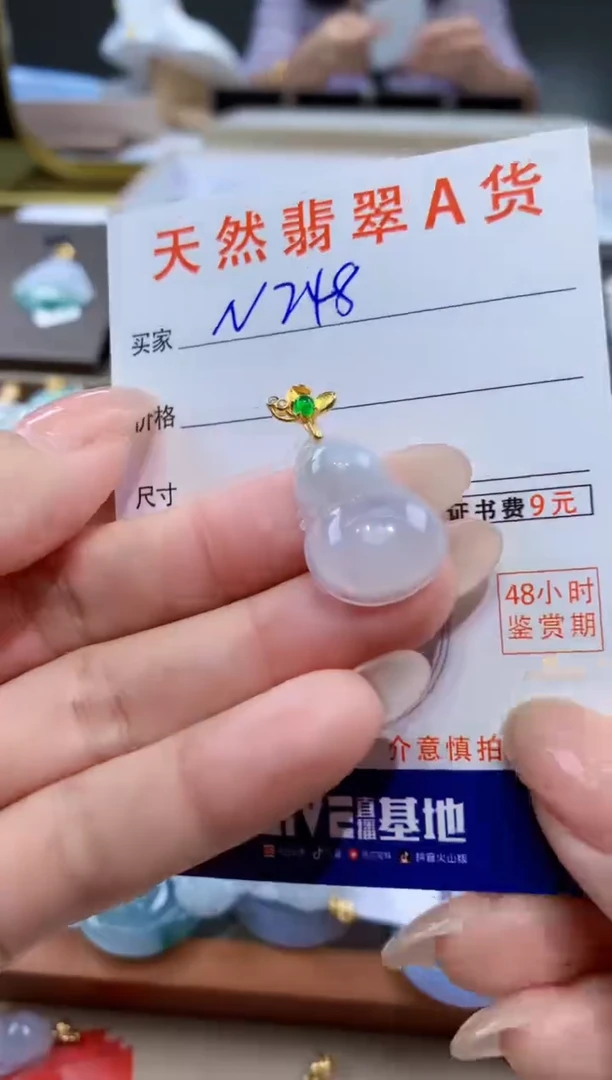 颈饰未镶嵌翡翠天然缅甸翡翠A货挂件