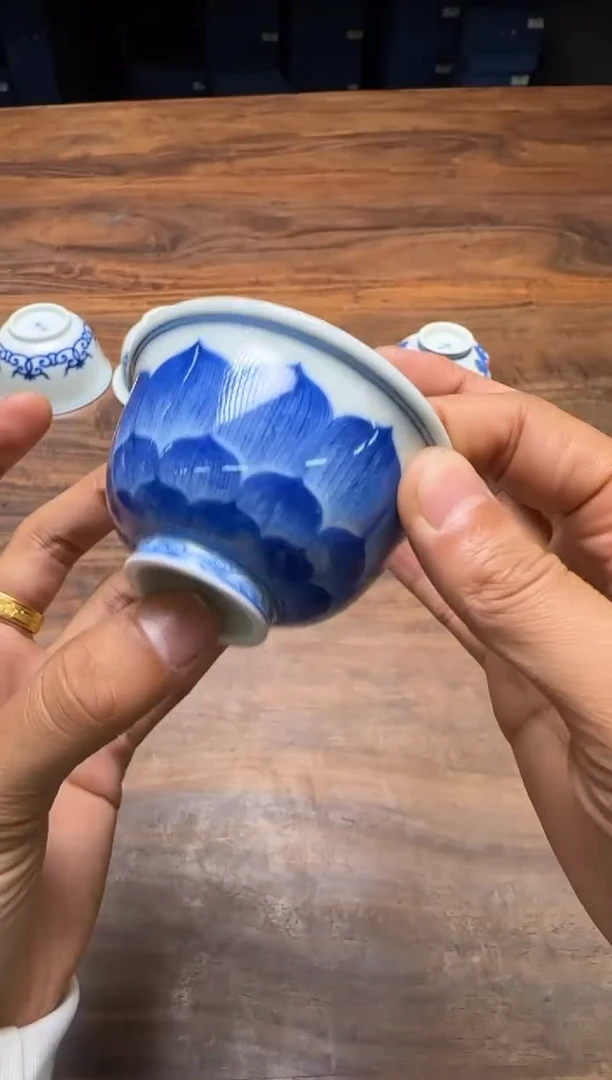 海***鹿妙色 青花佛莲 小压手