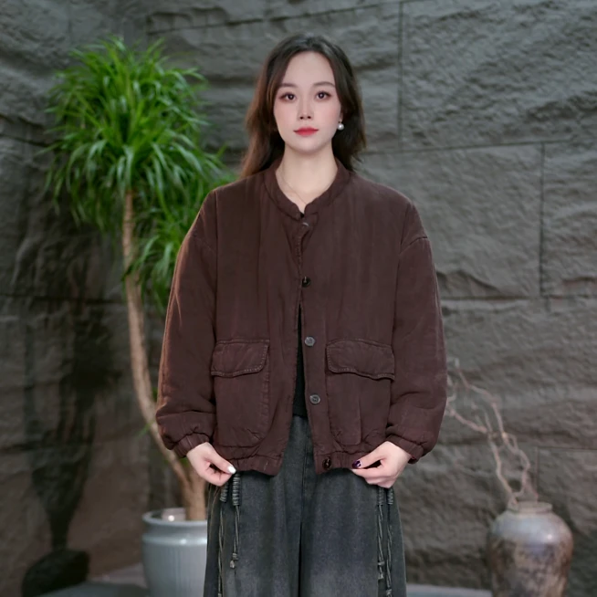 【复古百搭棉服】2025新款爆款女装保暖棉袄厚款宽松棉袄外套