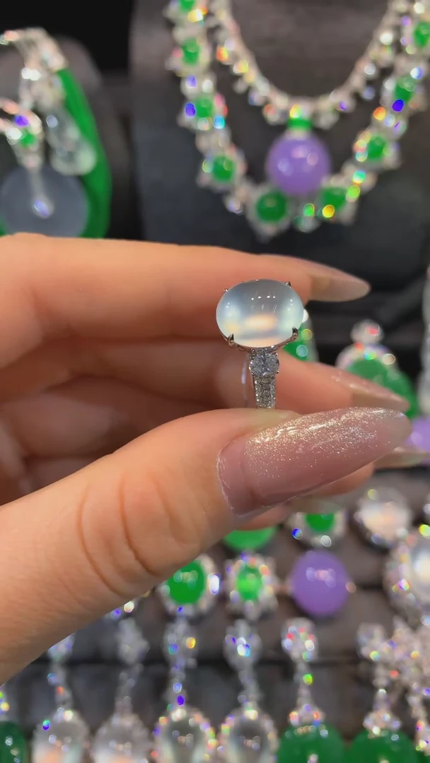 【闪购商品】翡翠戒指18K金镶嵌戒指