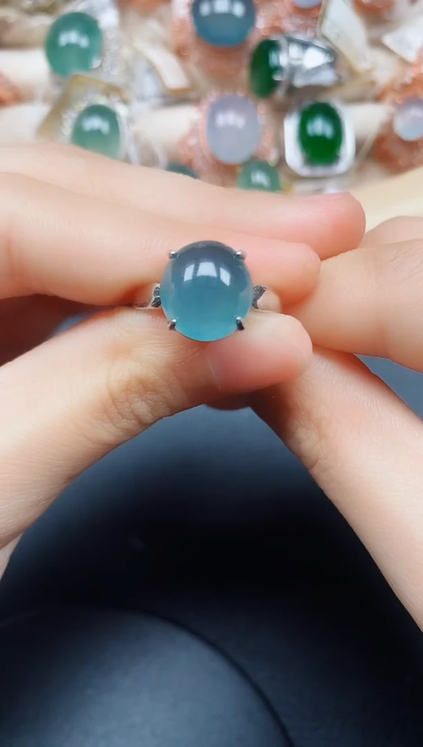 【闪购商品】翡翠戒指银S925镶嵌翡翠