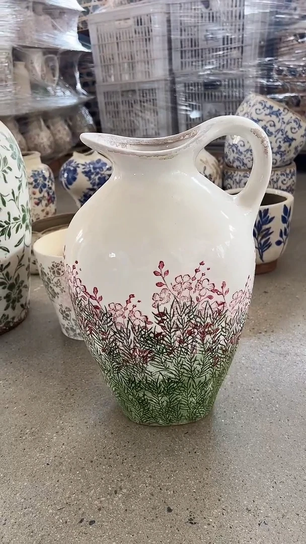 【闪购商品】陶瓷花盆高37cm内口9cm