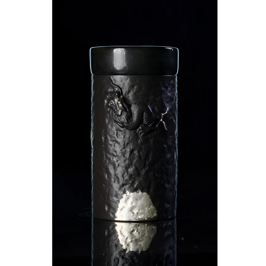 【隐龙】宜兴紫砂便携杯 浮雕朱泥粉浆紫砂杯