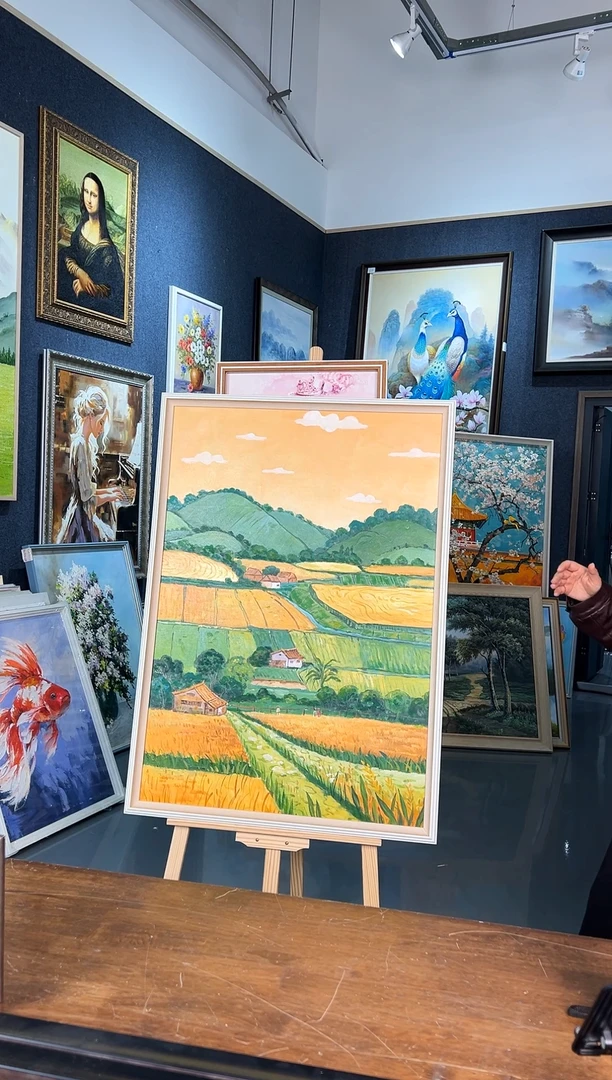 【闪购商品】油画32号 70*100 麦田-手绘油画