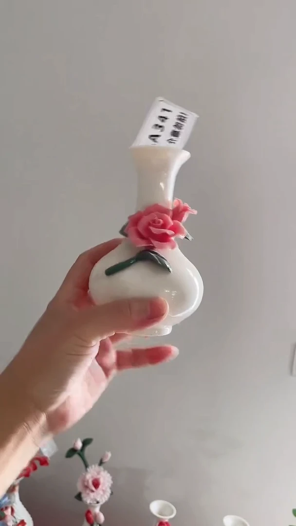 摆件陶瓷手工捏花