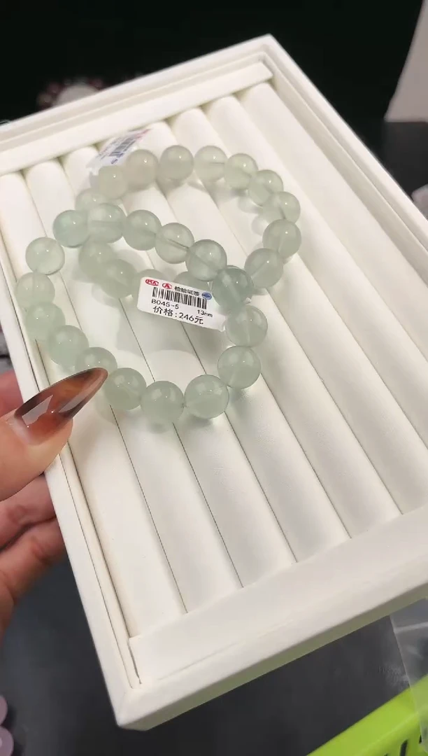 【闪购商品】萤石手链未镶嵌多样性发Q27一奶绿13mm