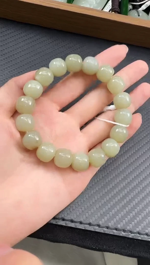 手串未镶嵌和田玉且末虎皮糖卡12 手串