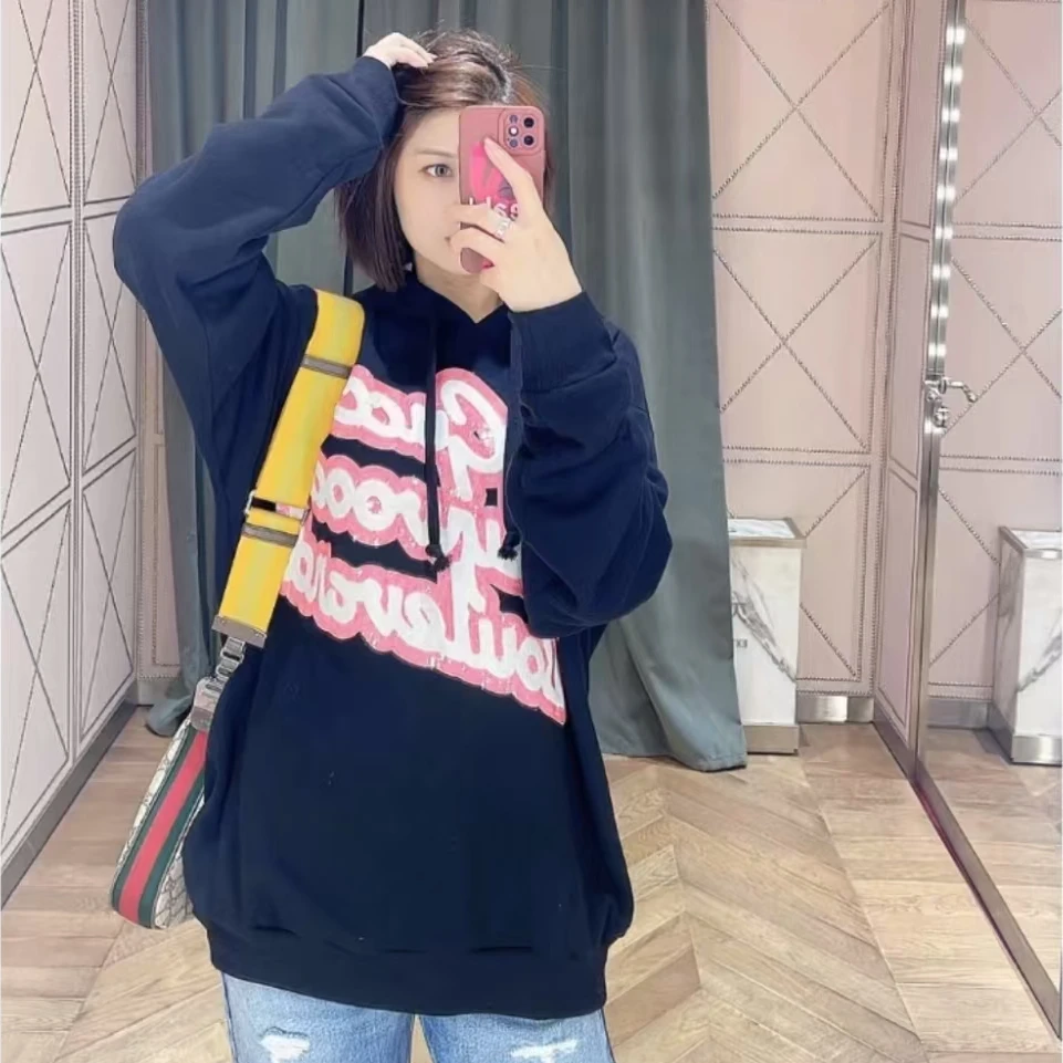 99新 GUCCI/古驰 字母logo套头卫衣xs码 SS358