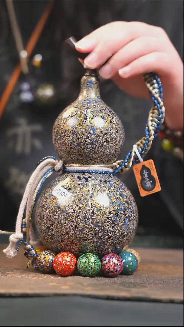 【闪购商品】YQ189漆艺酒葫芦不包手串及旋转底座