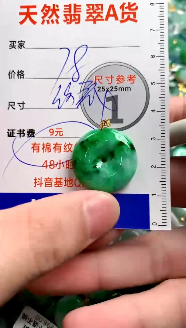 翡翠18K金镶嵌颈饰13002825