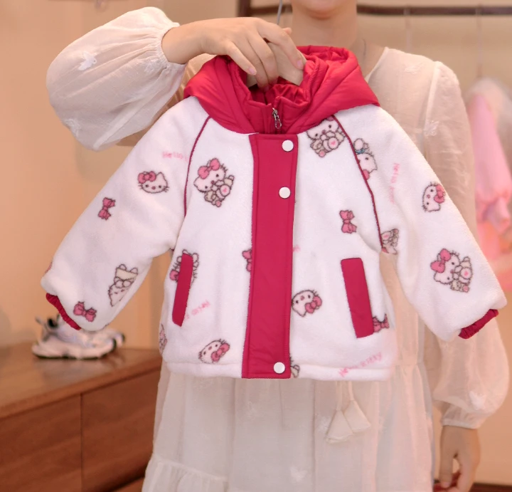 女童外套冬装2025新款洋气宝宝棉服儿童连帽棉衣棉袄冬季夹棉上衣