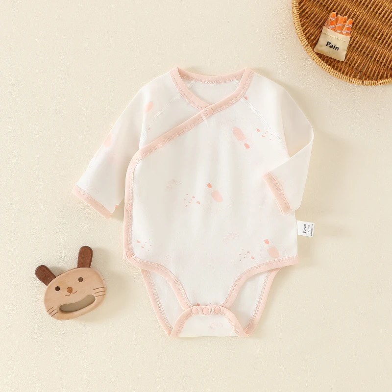 婴儿优质棉新生儿包屁衣洋气百天宝宝可爱超萌哈衣爬服空调服