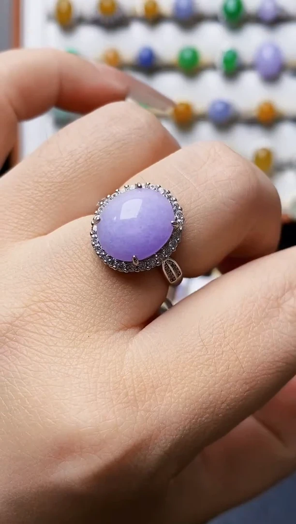 银S925镶嵌戒指翡翠0303