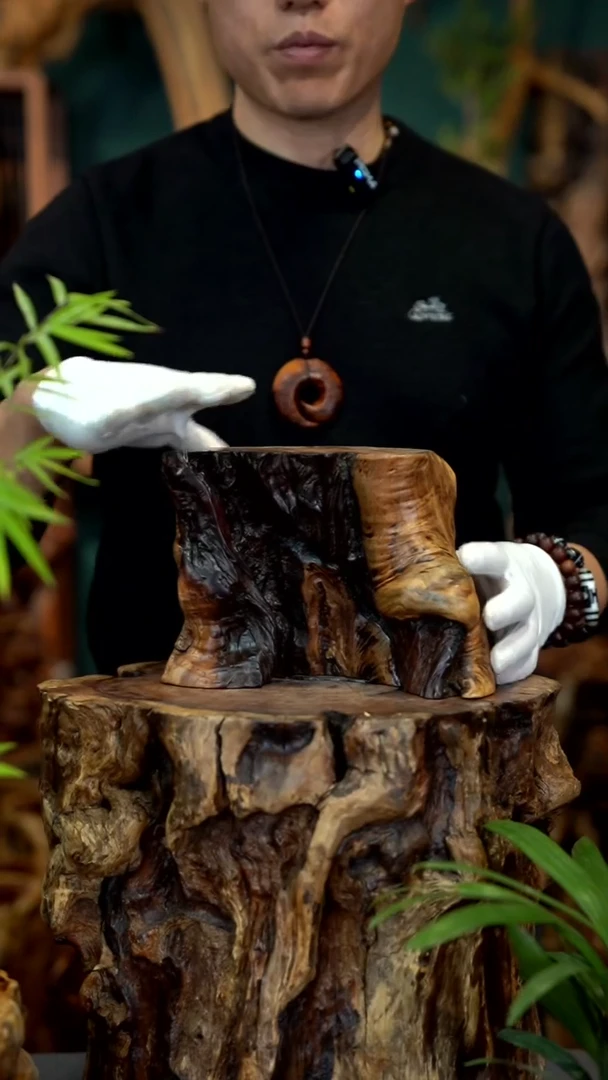 木雷击枣木雷晶摆件