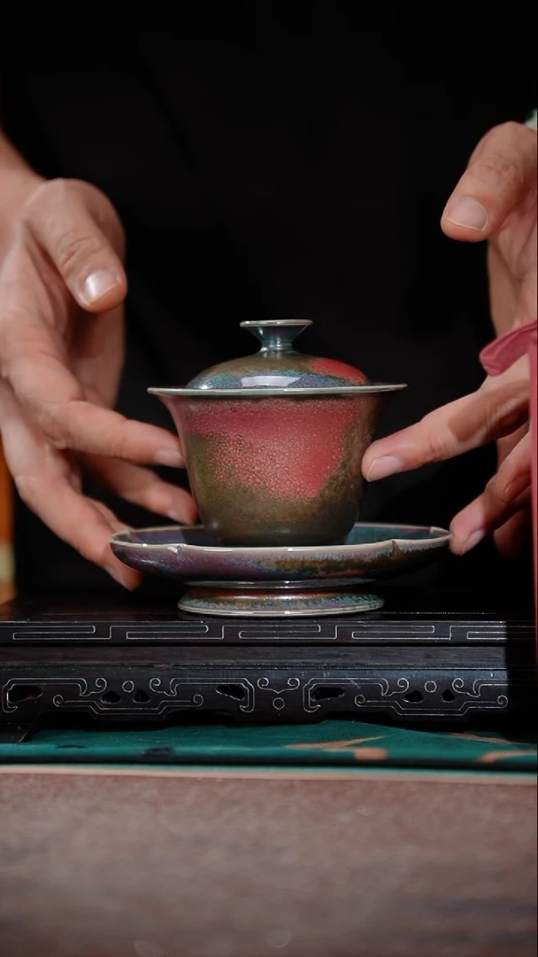 53-1花底官帽三才（炉钧釉）