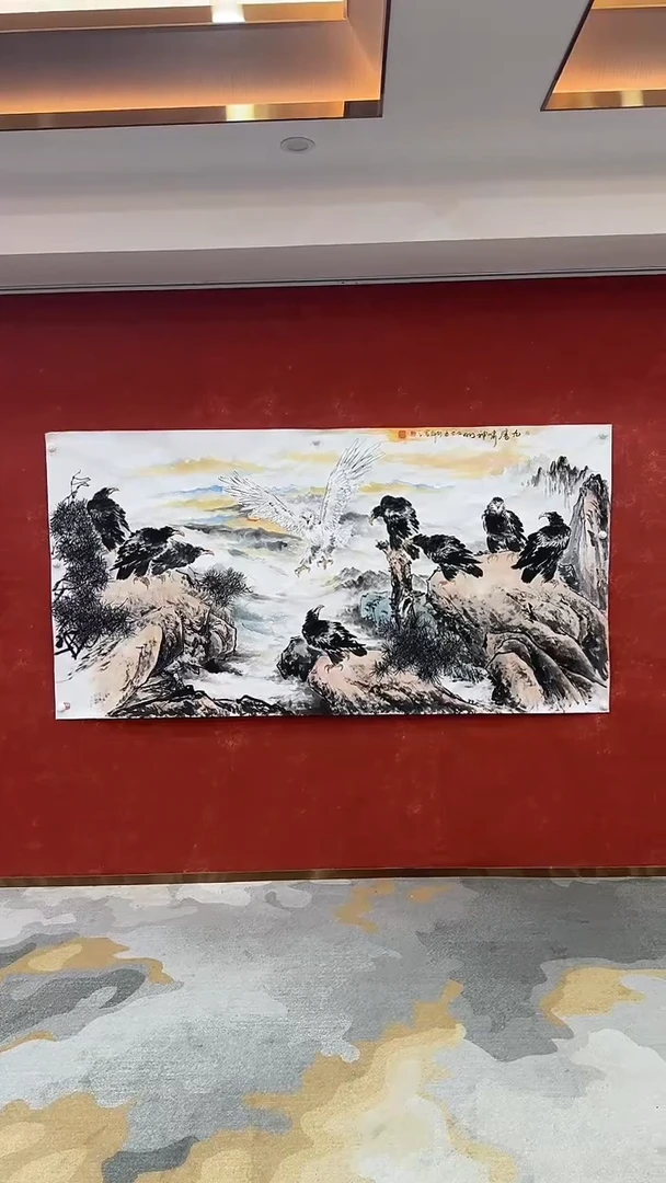 国画9.22-严选-颜新辉-小八尺九鹰图-C10
