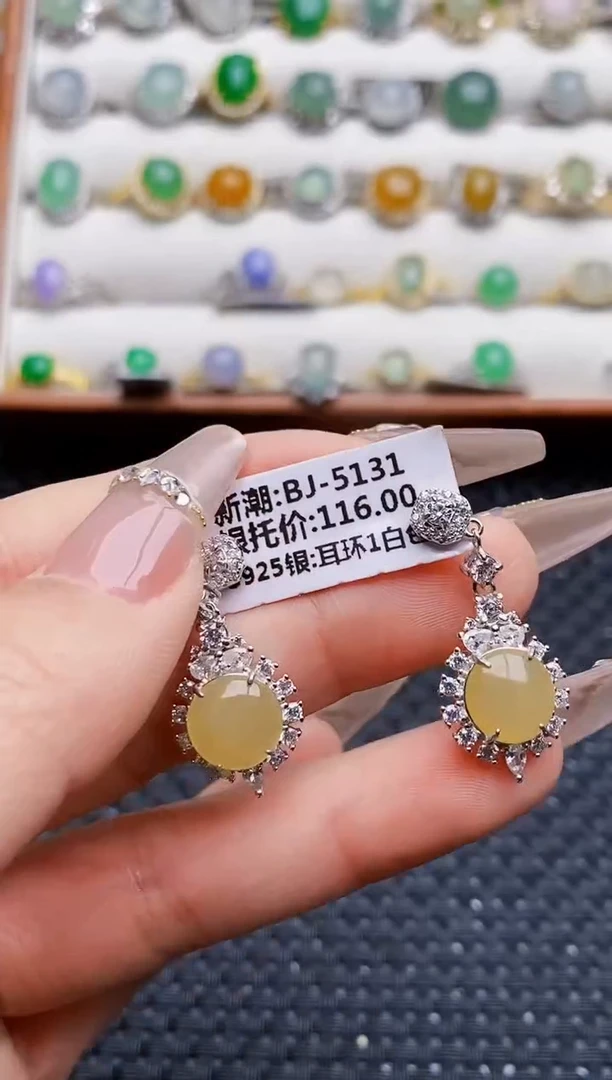 银S925镶嵌戒指翡翠1653