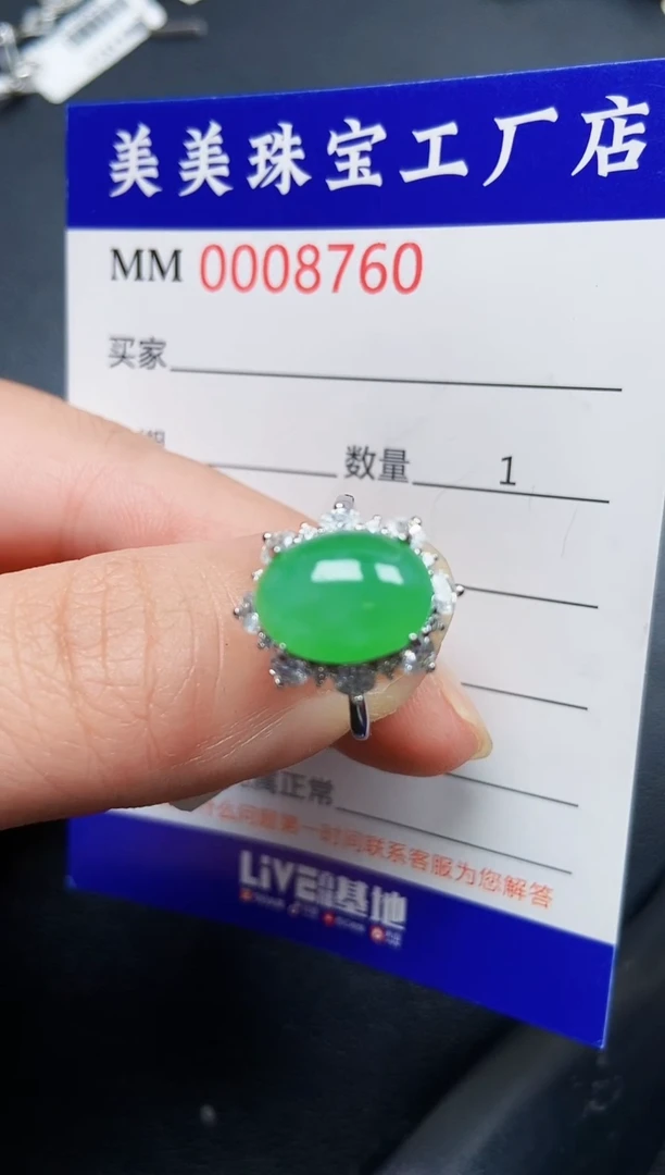 翡翠银S925镶嵌颈饰8760