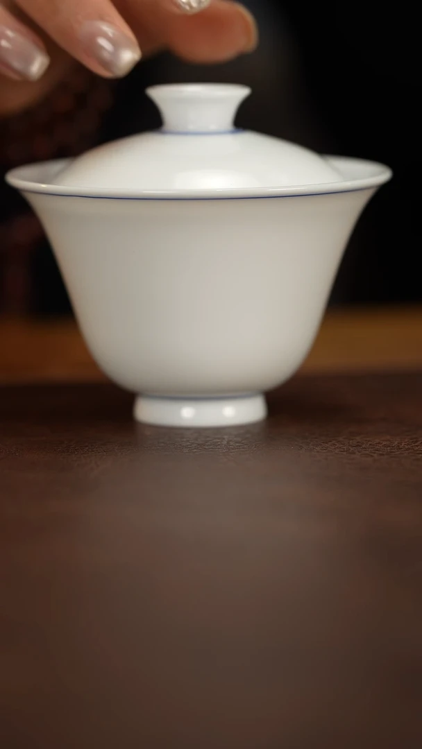 【闪购商品】博瑞堂薄胎马蹄盖碗