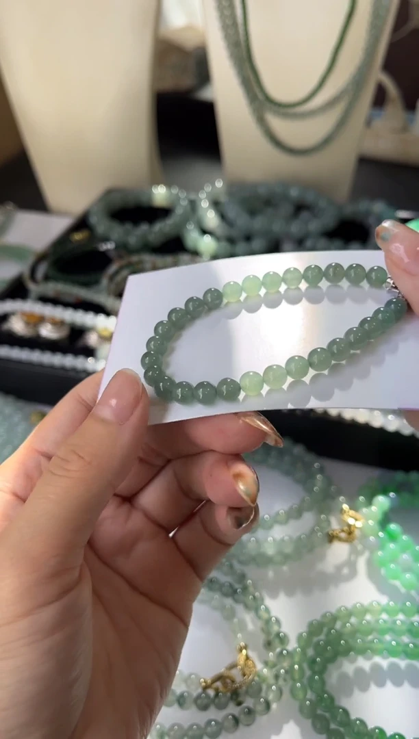 未镶嵌手串翡翠缅甸天然翡翠A货