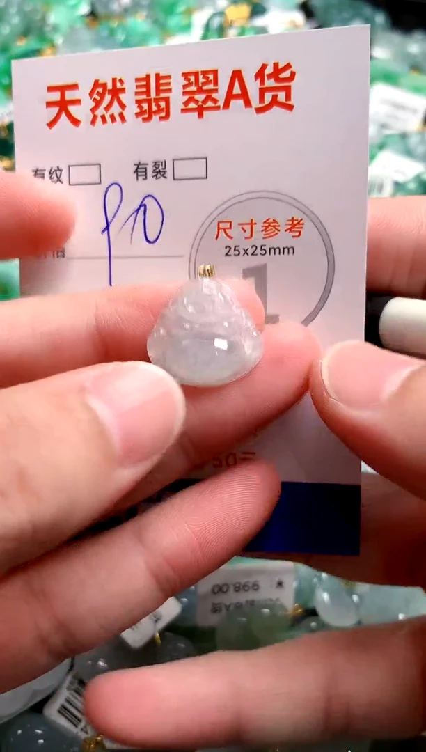 翡翠18K金镶嵌颈饰13003341
