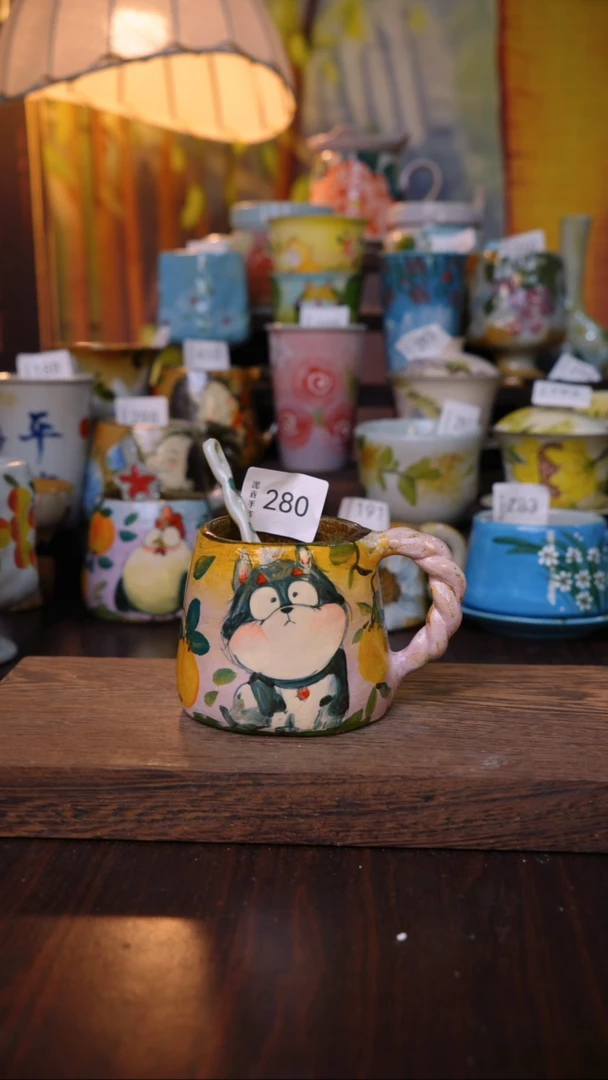 摆件泥垚手作 景德镇手工手绘器物
