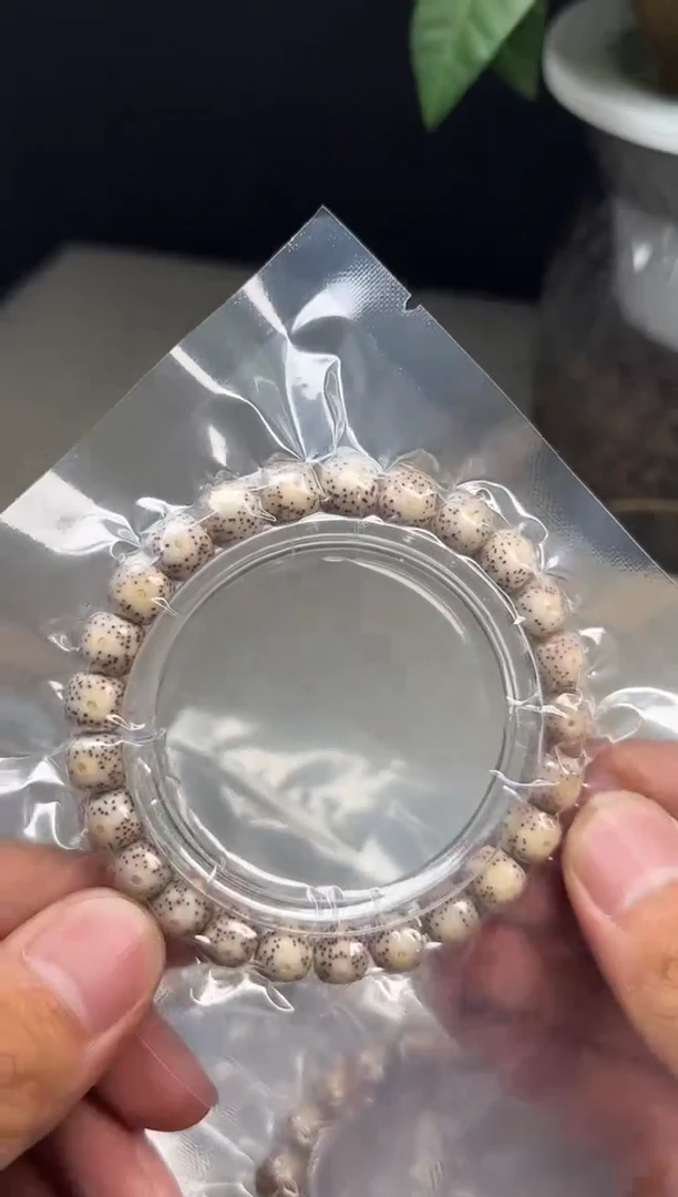 星月菩提手串瓷白 原生态月留白 小细星 9*8左右